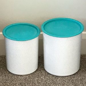 TUPPERWARE C & D CANISTERS WITH ONE TOUCH SEALS